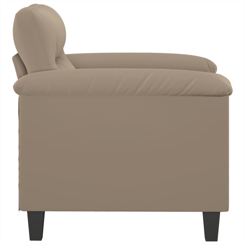 vidaXL Fotoliu canapea, gri taupe, 60 cm, textil microfibră