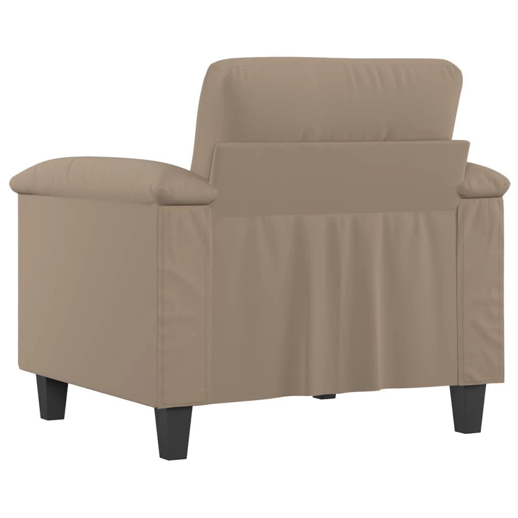 vidaXL Fotoliu canapea, gri taupe, 60 cm, textil microfibră