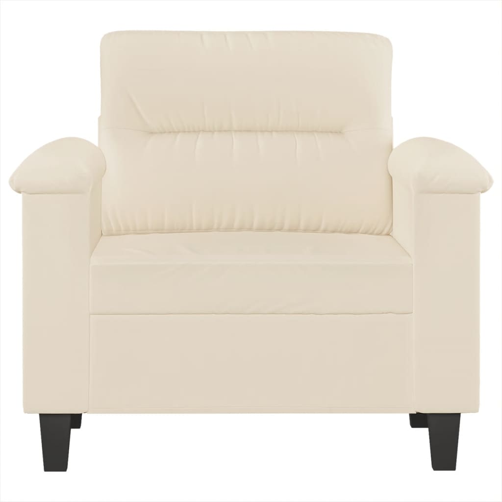 vidaXL Fotoliu canapea, bej, 60 cm, textil microfibră