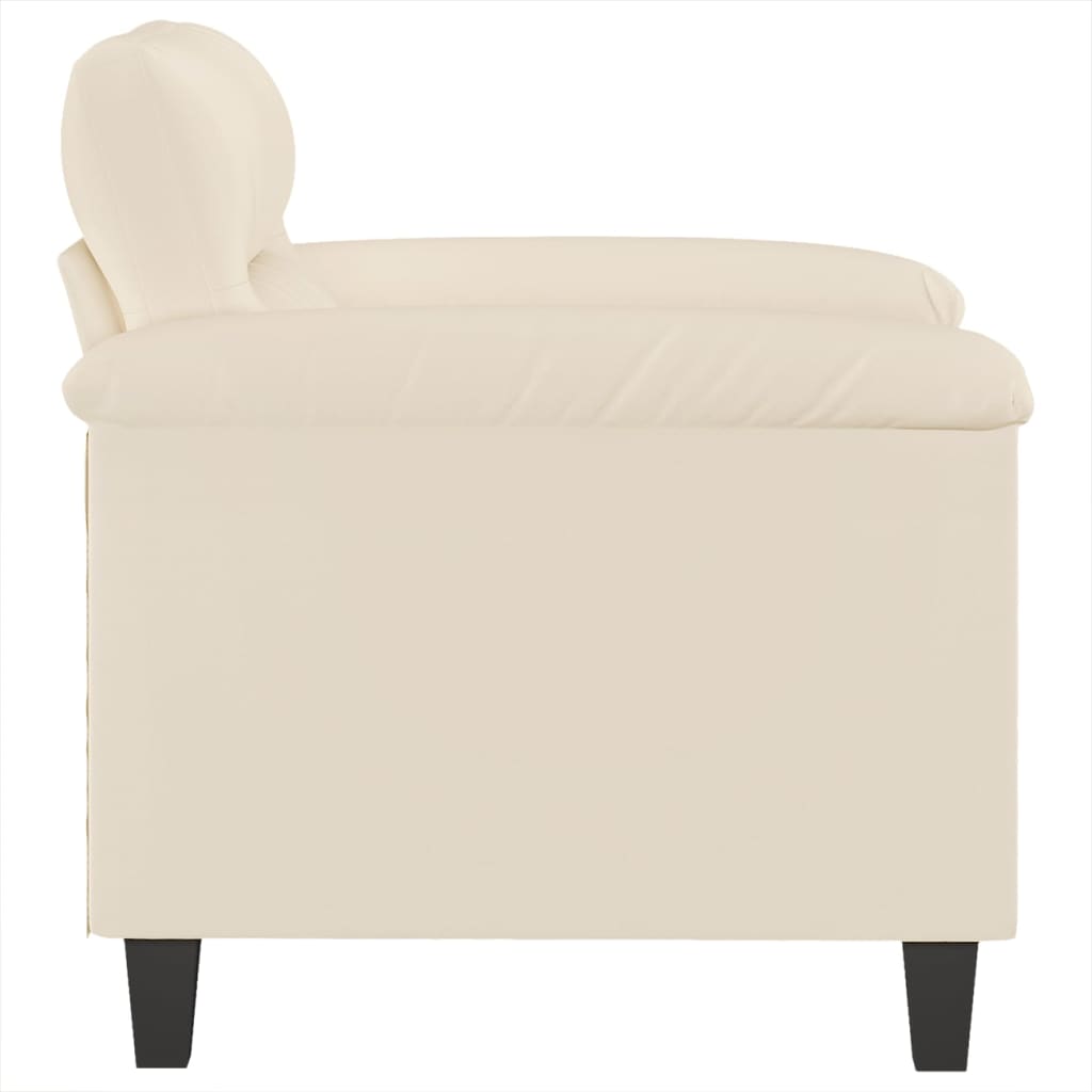 vidaXL Fotoliu canapea, bej, 60 cm, textil microfibră