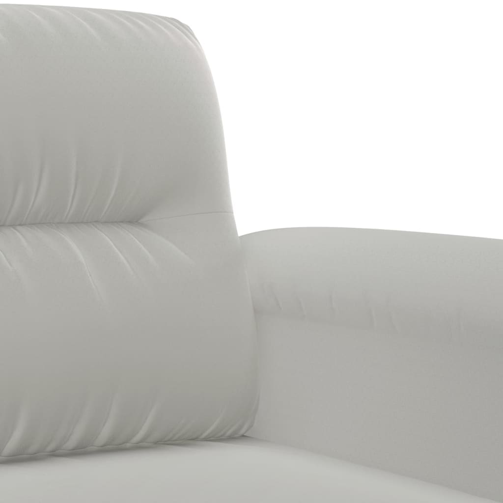 vidaXL Canapea cu 2 locuri, gri deschis, 120 cm, țesătură microfibră vidaXL Canapea cu 2 locuri, gri deschis, 120 cm, țesătură microfibră