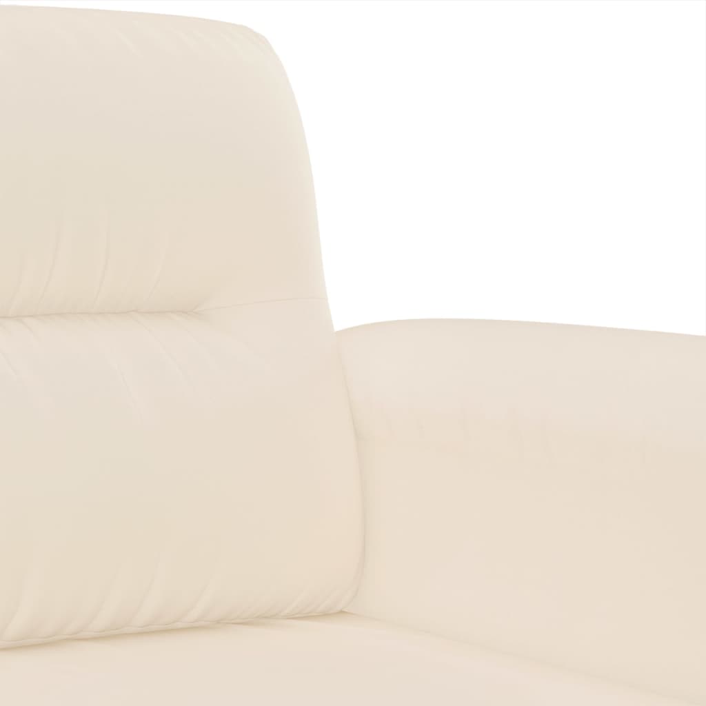 vidaXL Canapea cu 2 locuri, bej, 120 cm, țesătură microfibră