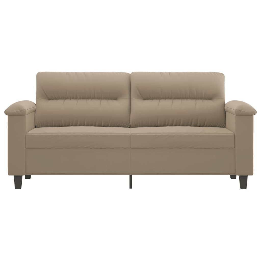 vidaXL Canapea cu 2 locuri, gri taupe, 140 cm, țesătură microfibră vidaXL Canapea cu 2 locuri, gri taupe, 140 cm, țesătură microfibră