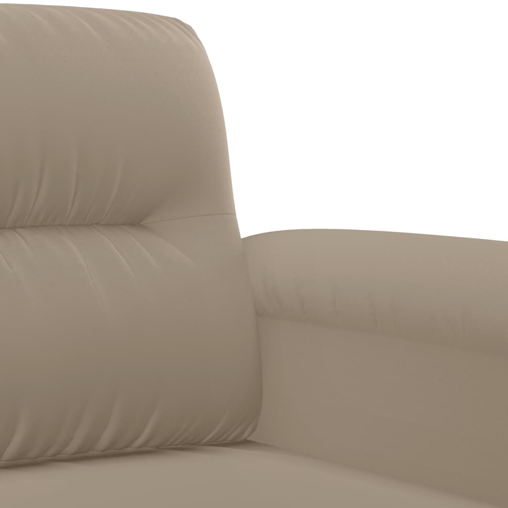 vidaXL Canapea cu 2 locuri, gri taupe, 140 cm, țesătură microfibră vidaXL Canapea cu 2 locuri, gri taupe, 140 cm, țesătură microfibră