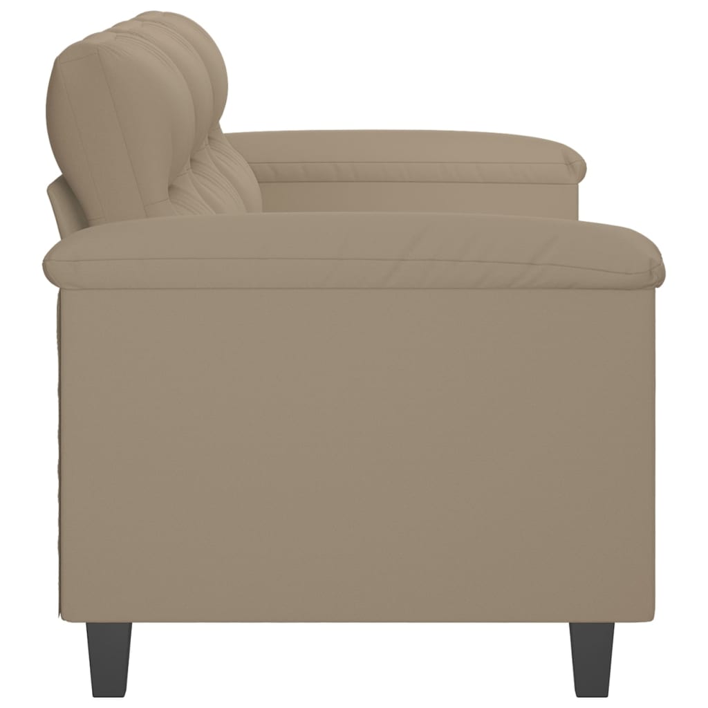 vidaXL Canapea cu 3 locuri, gri taupe, 180 cm, țesătură microfibră vidaXL Canapea cu 3 locuri, gri taupe, 180 cm, țesătură microfibră