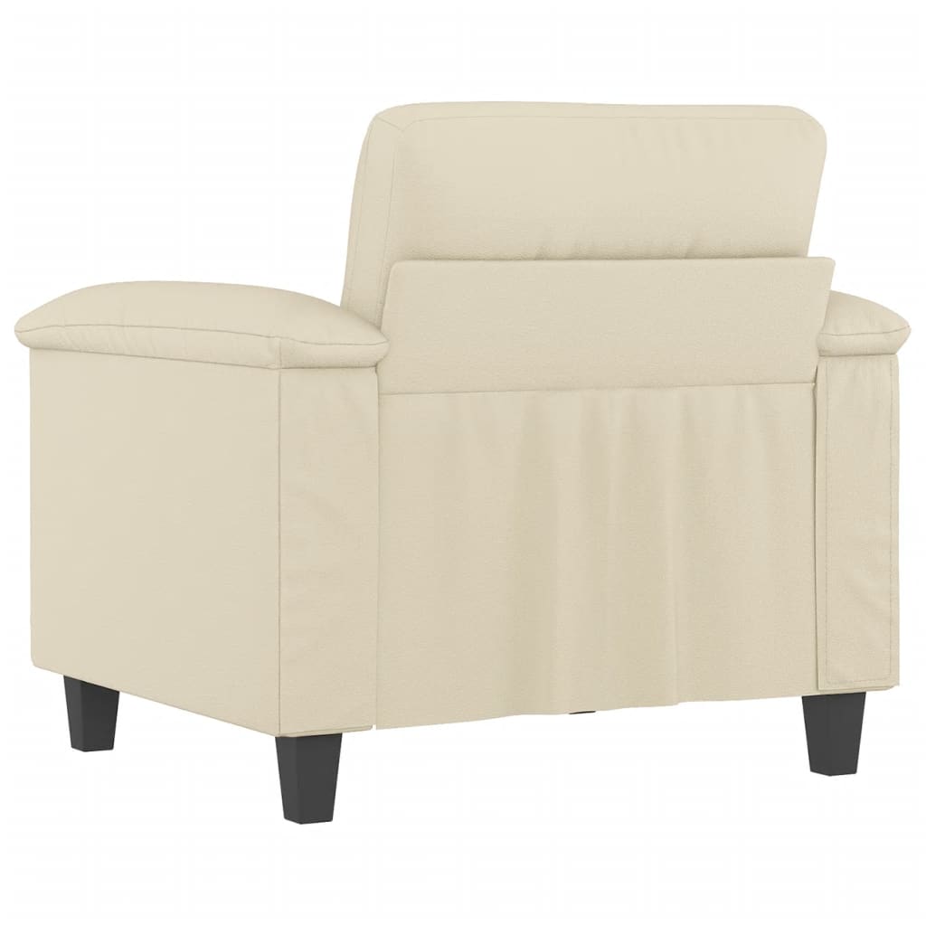 vidaXL Canapea de o persoană, crem, 60 cm, piele ecologică vidaXL Canapea de o persoană, crem, 60 cm, piele ecologică