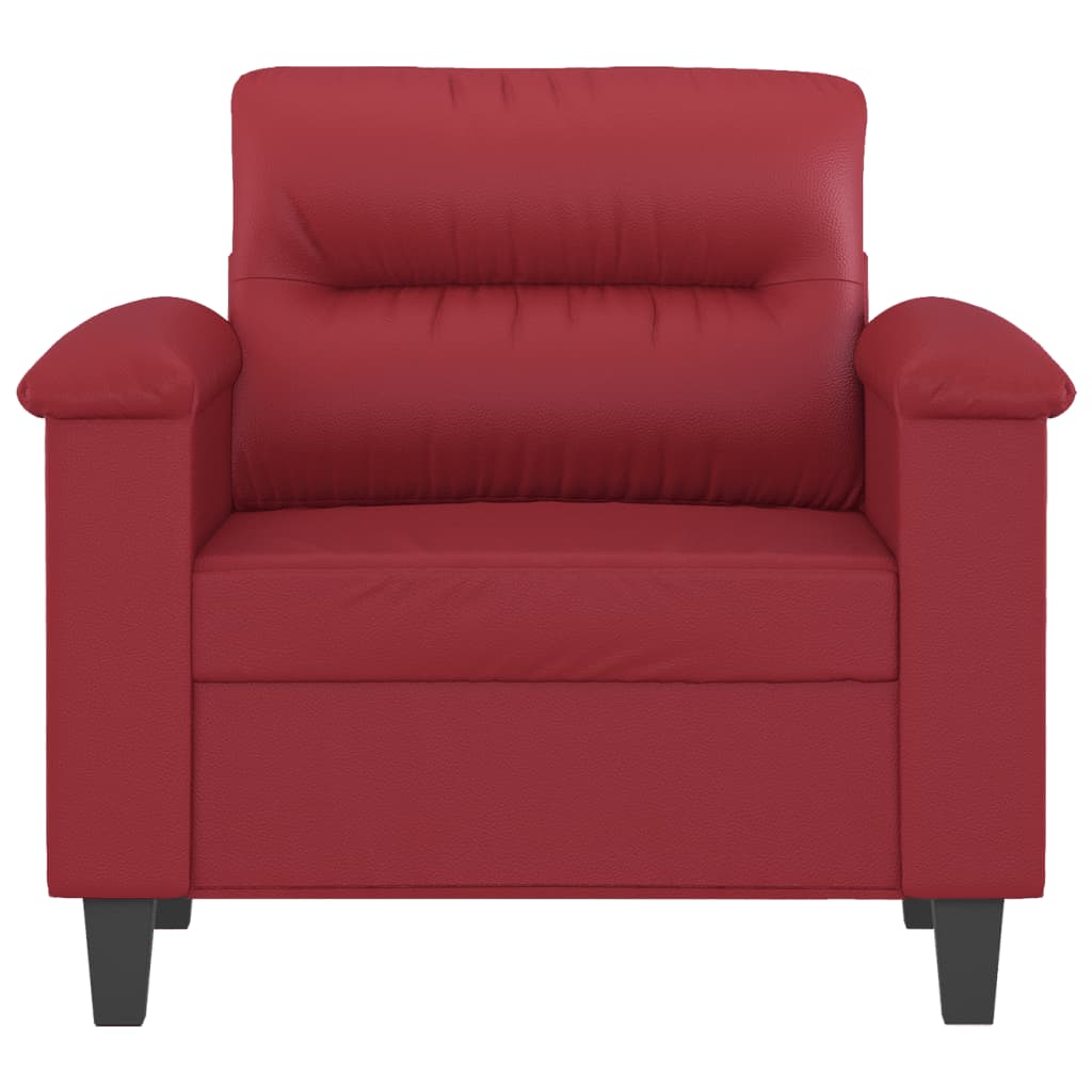 vidaXL Canapea de o persoană, roșu vin, 60 cm, piele ecologică vidaXL Canapea de o persoană, roșu vin, 60 cm, piele ecologică