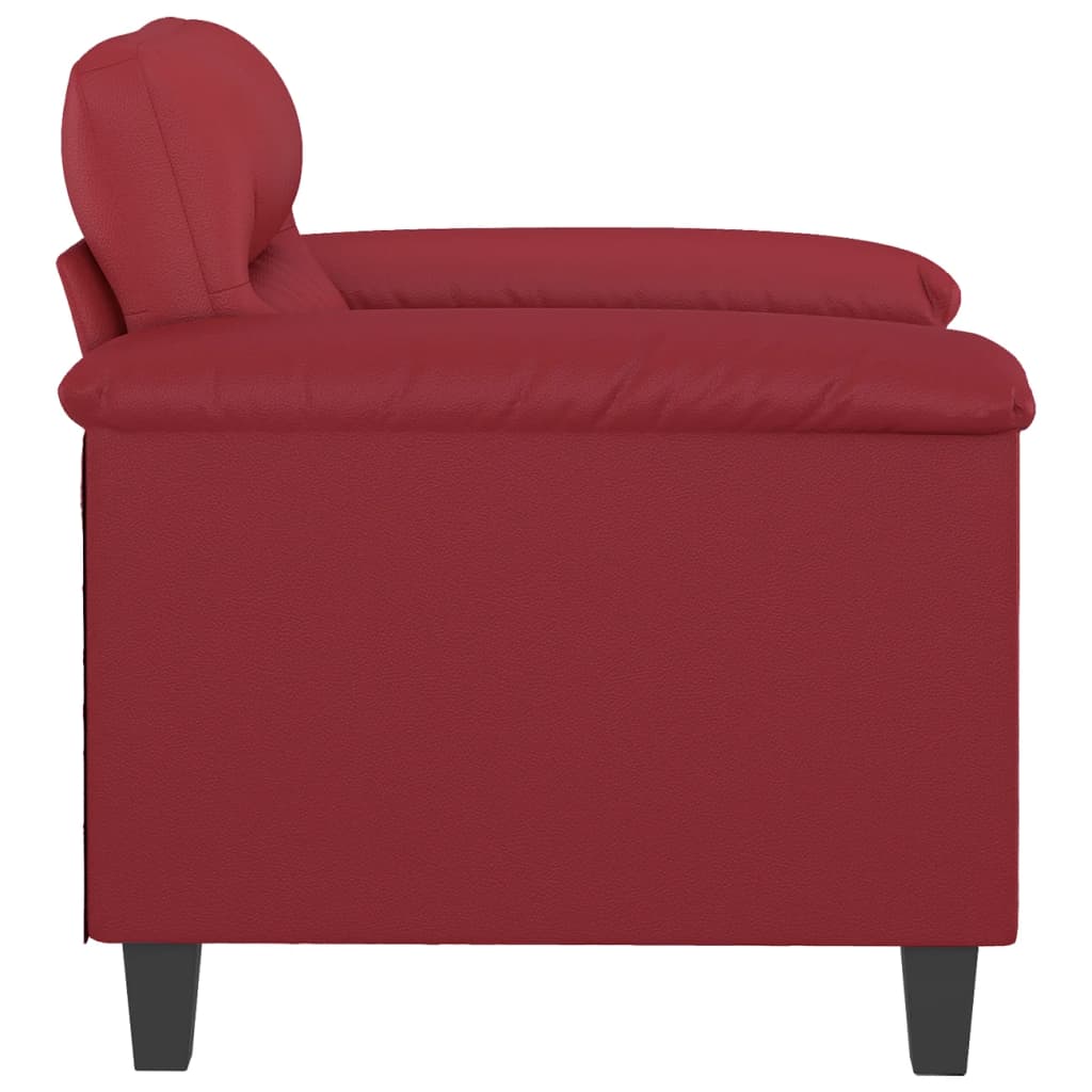 vidaXL Canapea de o persoană, roșu vin, 60 cm, piele ecologică vidaXL Canapea de o persoană, roșu vin, 60 cm, piele ecologică