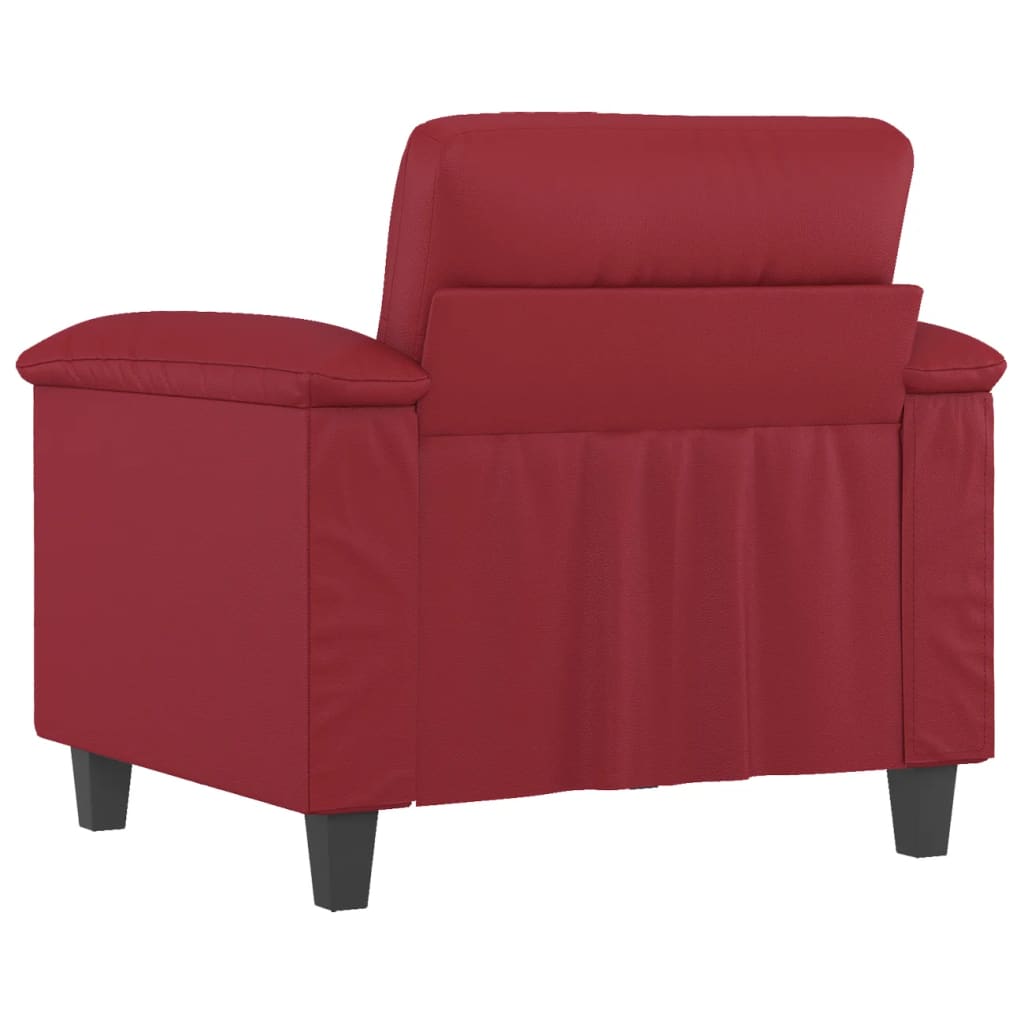 vidaXL Canapea de o persoană, roșu vin, 60 cm, piele ecologică vidaXL Canapea de o persoană, roșu vin, 60 cm, piele ecologică