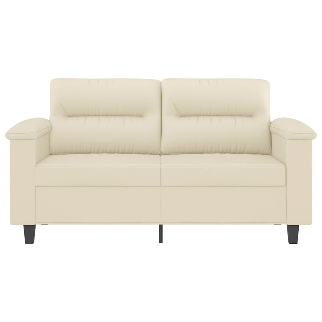 vidaXL Canapea cu 2 locuri, crem, 120 cm, piele ecologică vidaXL Canapea cu 2 locuri, crem, 120 cm, piele ecologică
