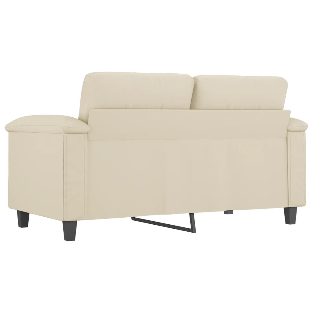 vidaXL Canapea cu 2 locuri, crem, 120 cm, piele ecologică vidaXL Canapea cu 2 locuri, crem, 120 cm, piele ecologică