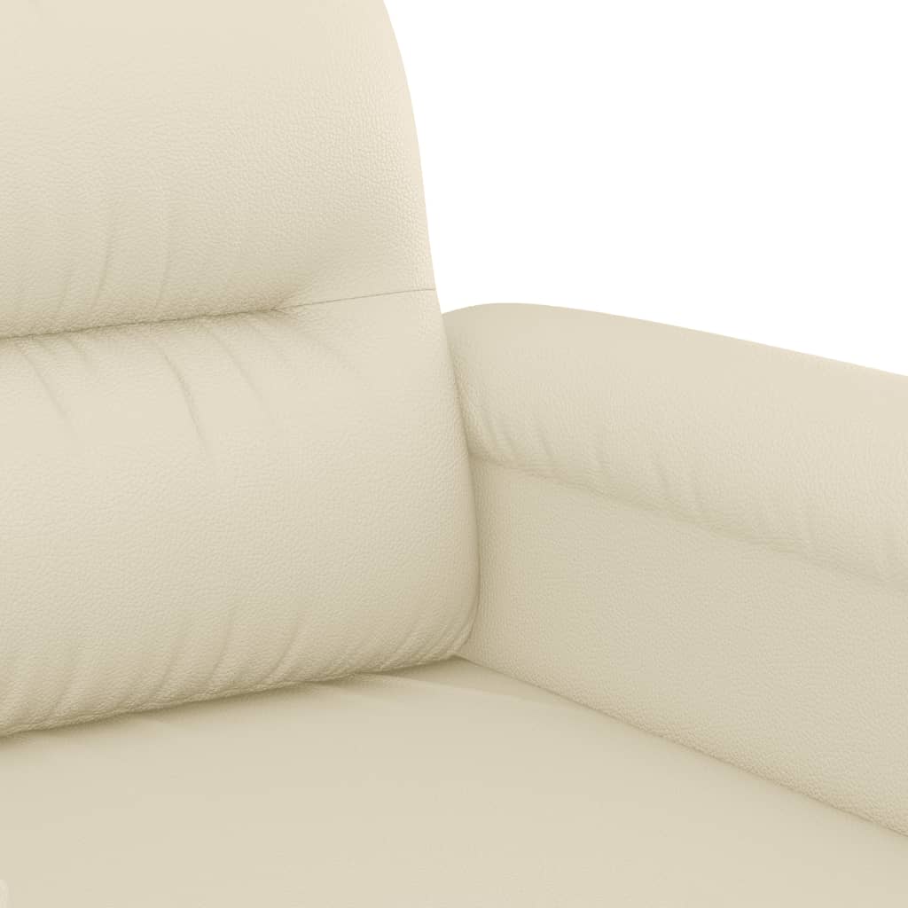 vidaXL Canapea cu 2 locuri, crem, 120 cm, piele ecologică vidaXL Canapea cu 2 locuri, crem, 120 cm, piele ecologică