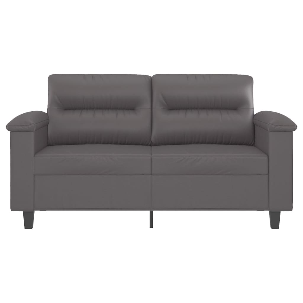 vidaXL Canapea cu 2 locuri, gri, 120 cm, piele ecologică vidaXL Canapea cu 2 locuri, gri, 120 cm, piele ecologică