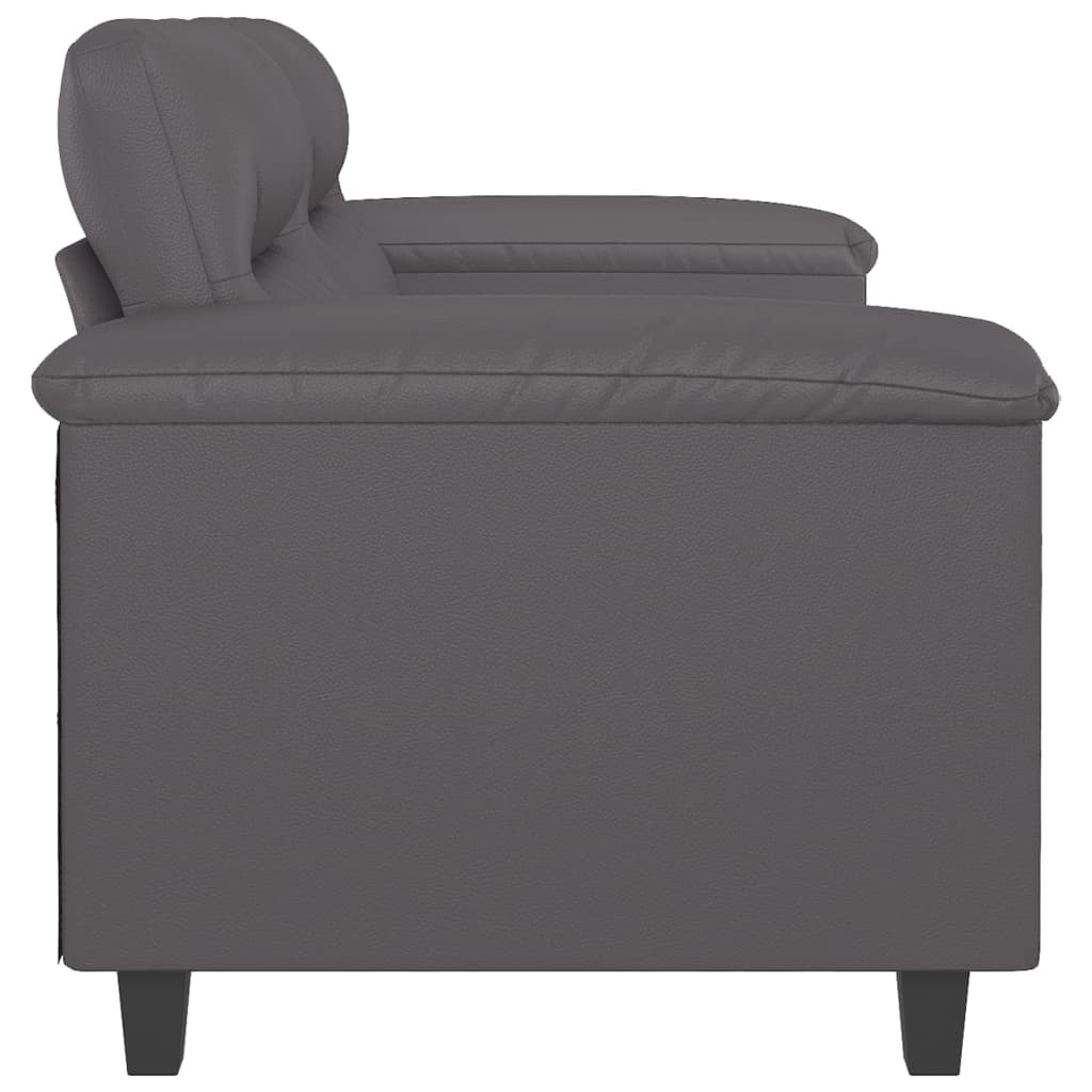 vidaXL Canapea cu 2 locuri, gri, 120 cm, piele ecologică vidaXL Canapea cu 2 locuri, gri, 120 cm, piele ecologică