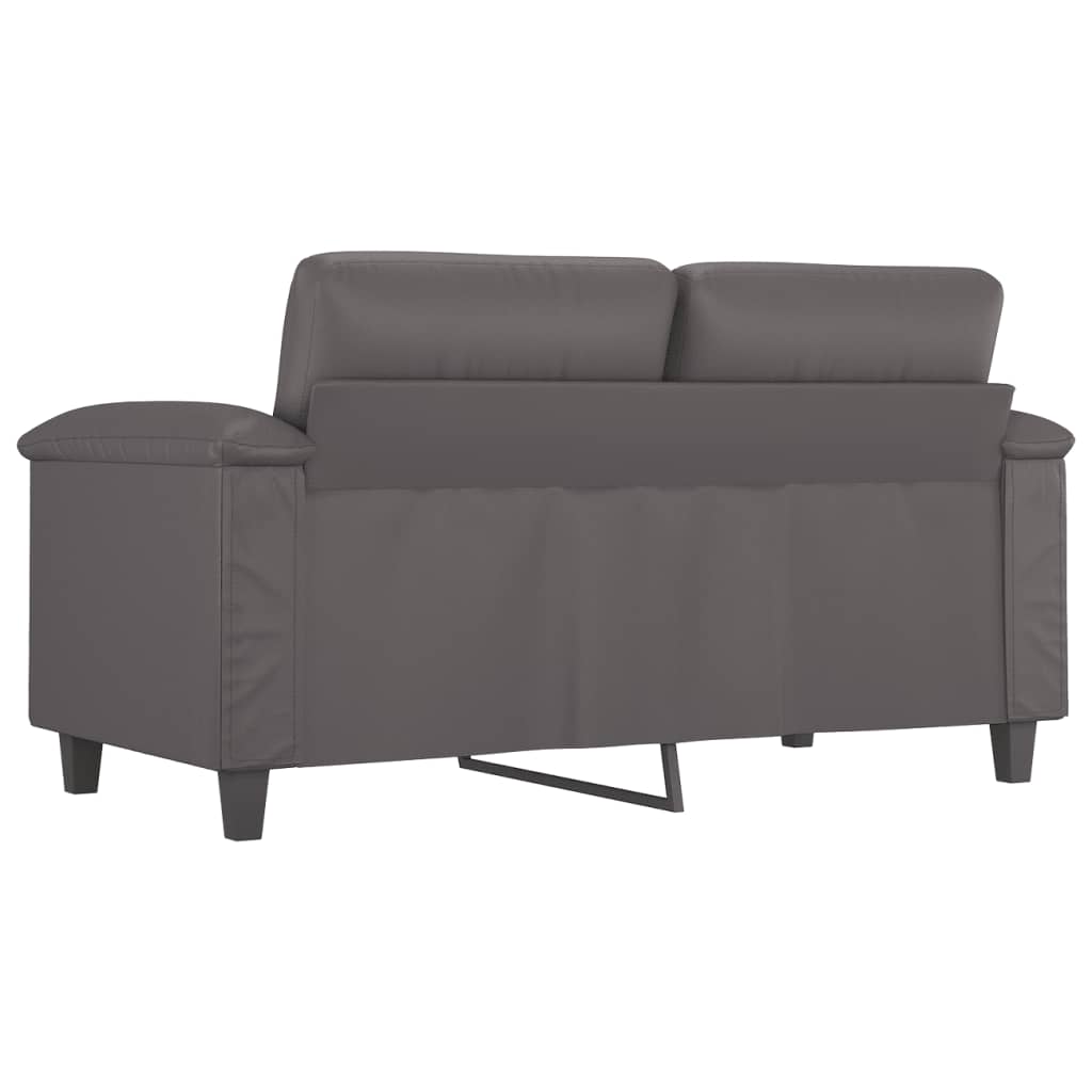 vidaXL Canapea cu 2 locuri, gri, 120 cm, piele ecologică vidaXL Canapea cu 2 locuri, gri, 120 cm, piele ecologică