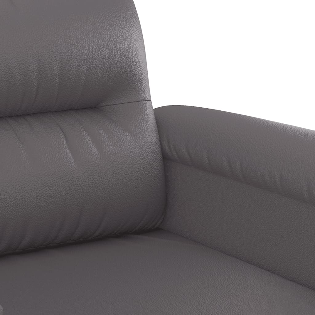 vidaXL Canapea cu 2 locuri, gri, 120 cm, piele ecologică vidaXL Canapea cu 2 locuri, gri, 120 cm, piele ecologică