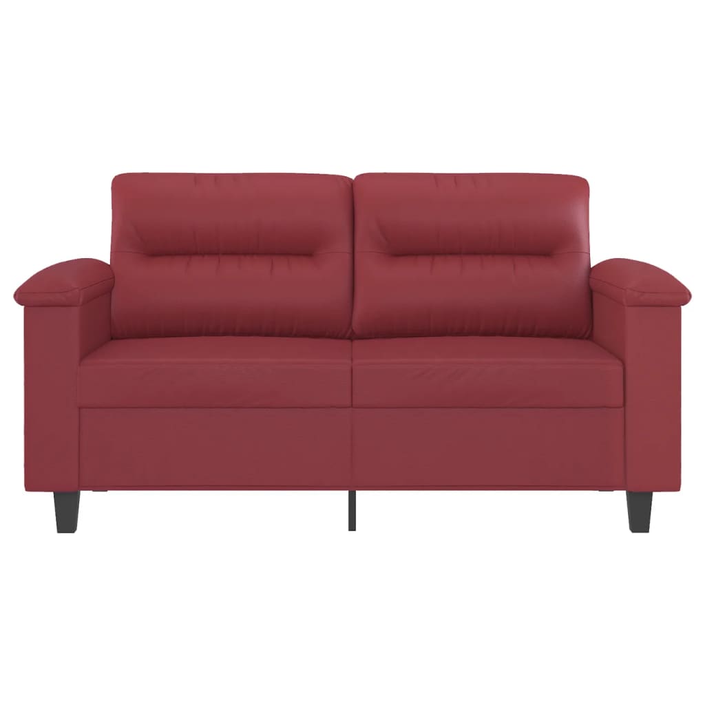 vidaXL Canapea cu 2 locuri, roșu vin, 120 cm, material textil