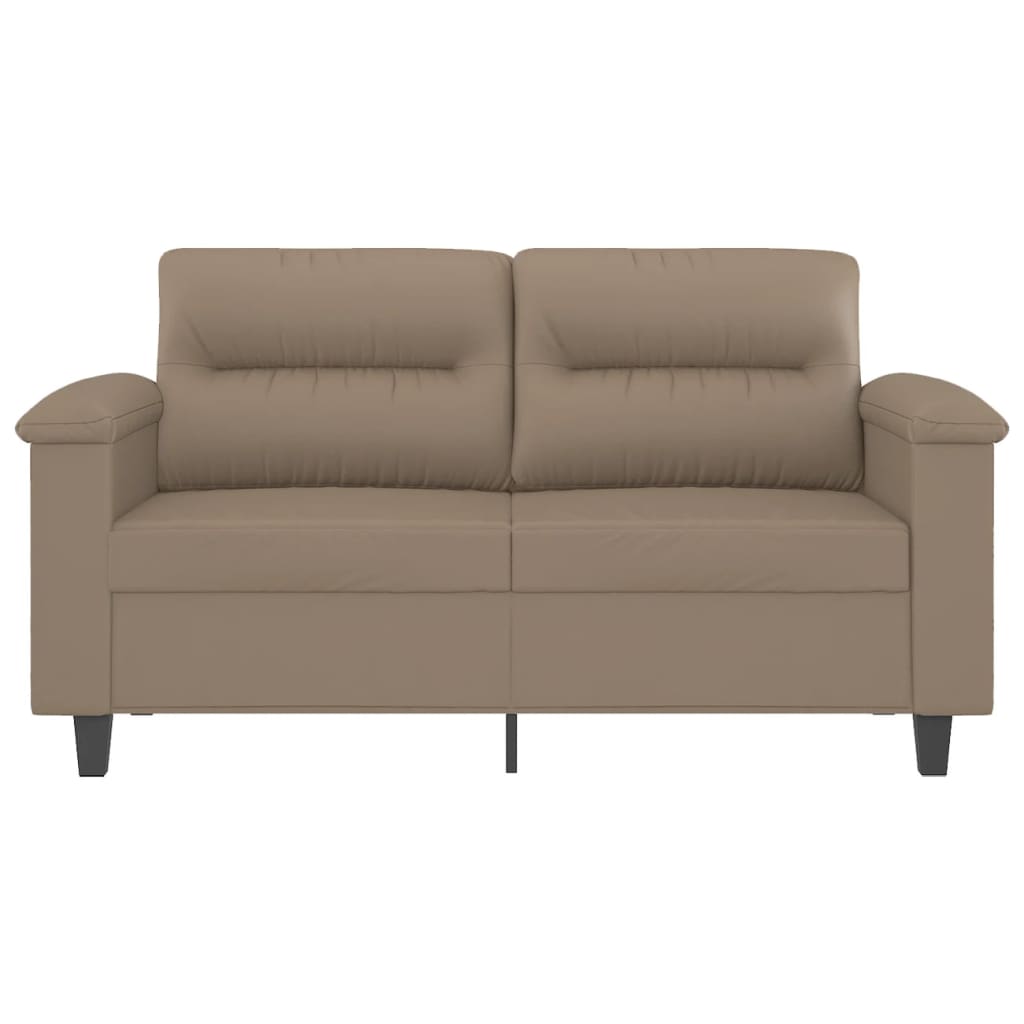 vidaXL Canapea cu 2 locuri, cappuccino, 120 cm, piele ecologică