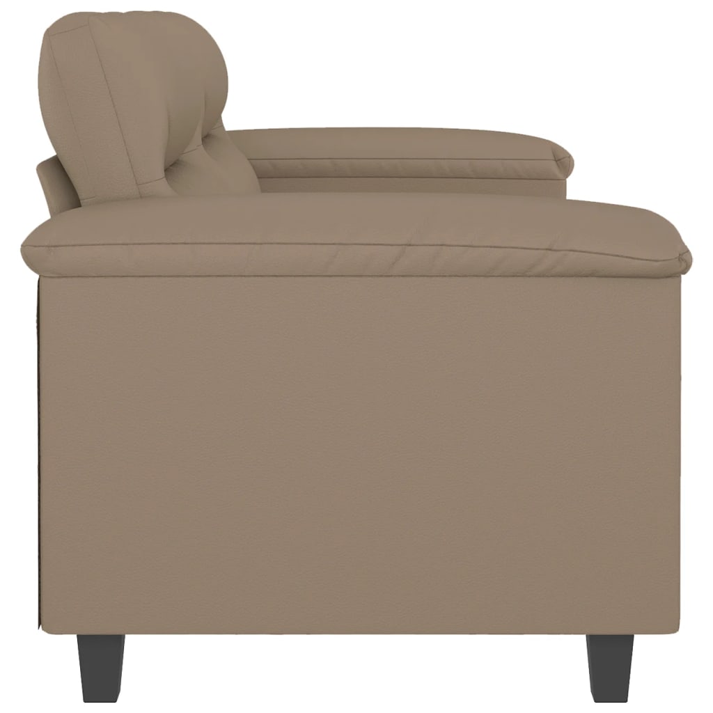 vidaXL Canapea cu 2 locuri, cappuccino, 120 cm, piele ecologică