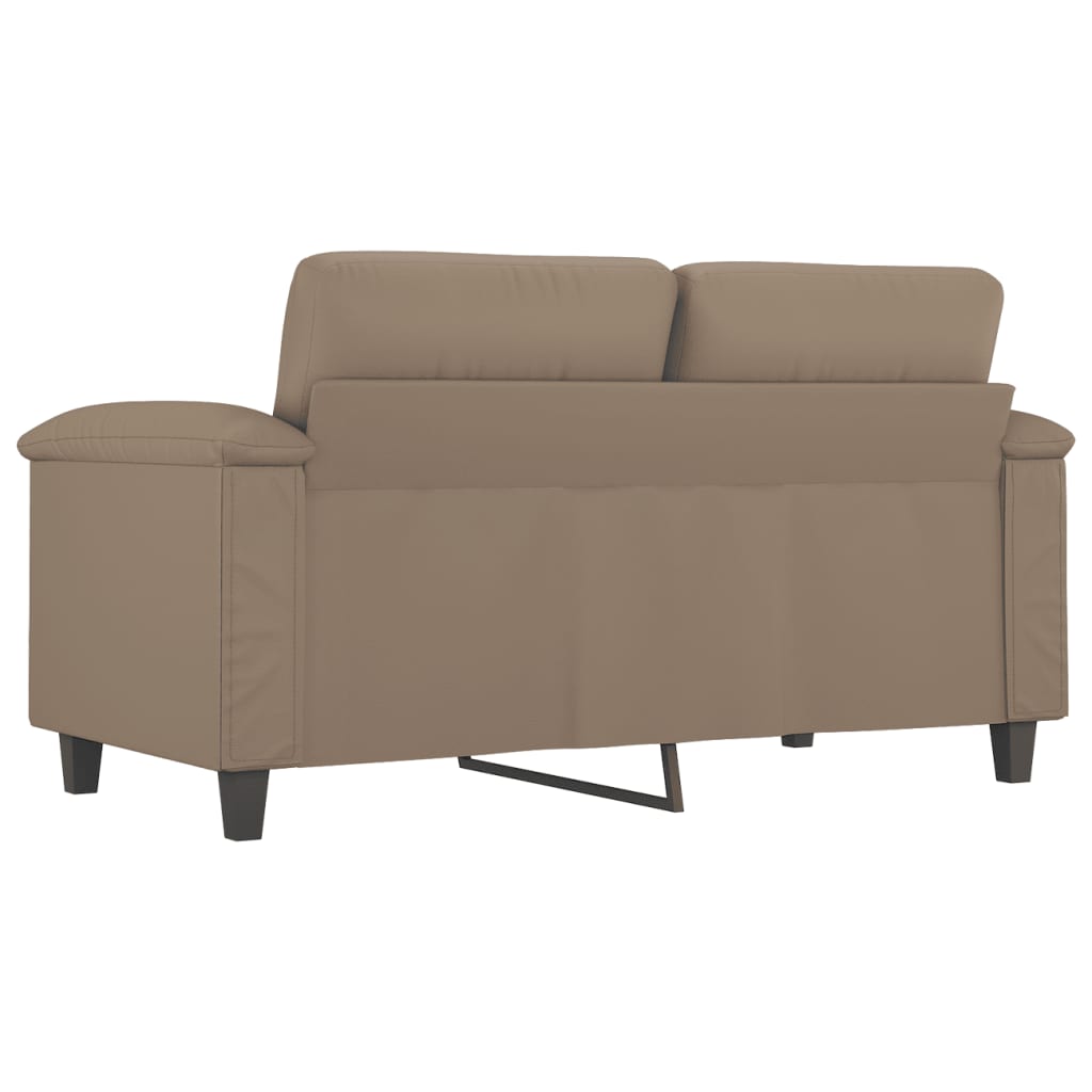 vidaXL Canapea cu 2 locuri, cappuccino, 120 cm, piele ecologică