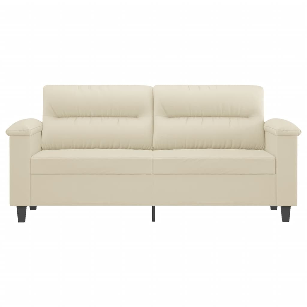 vidaXL Canapea cu 2 locuri, crem, 140 cm, piele ecologică vidaXL Canapea cu 2 locuri, crem, 140 cm, piele ecologică
