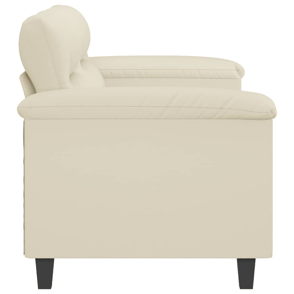 vidaXL Canapea cu 2 locuri, crem, 140 cm, piele ecologică vidaXL Canapea cu 2 locuri, crem, 140 cm, piele ecologică