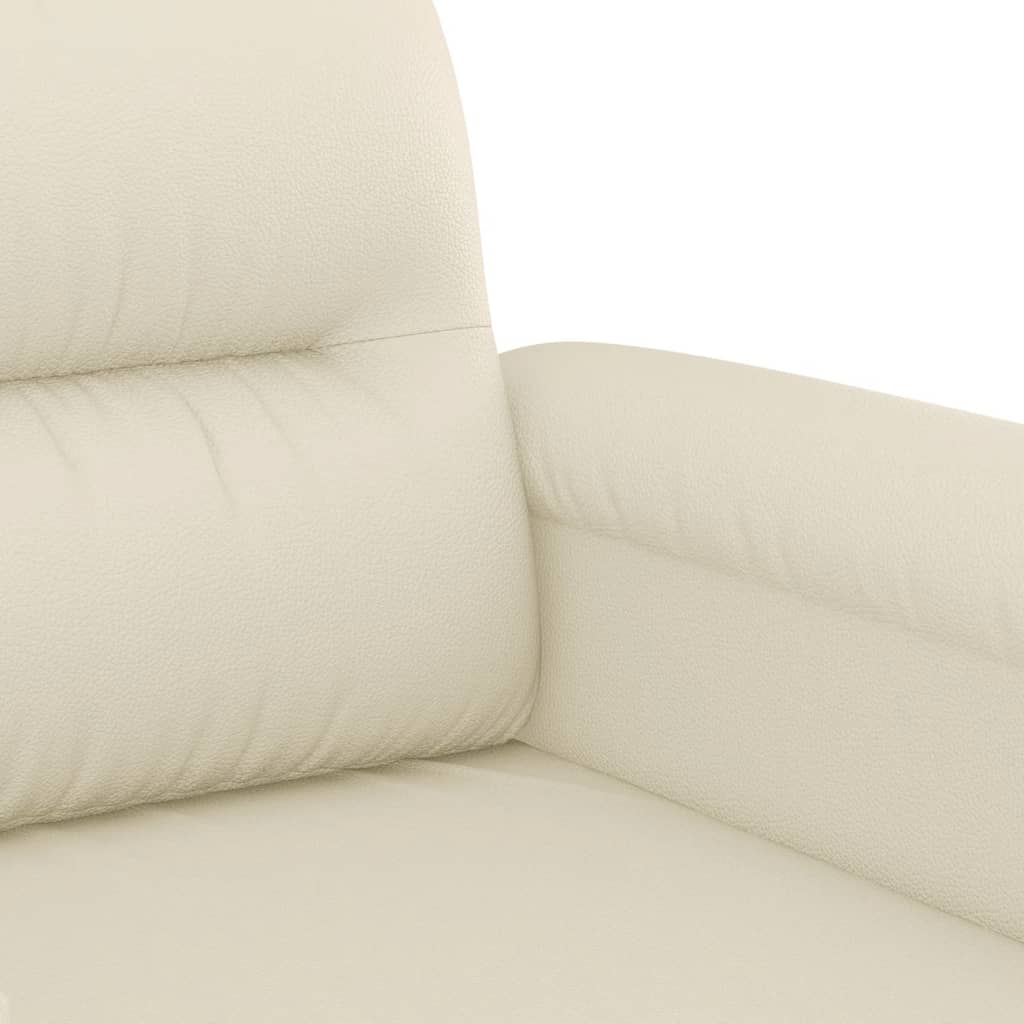 vidaXL Canapea cu 2 locuri, crem, 140 cm, piele ecologică vidaXL Canapea cu 2 locuri, crem, 140 cm, piele ecologică