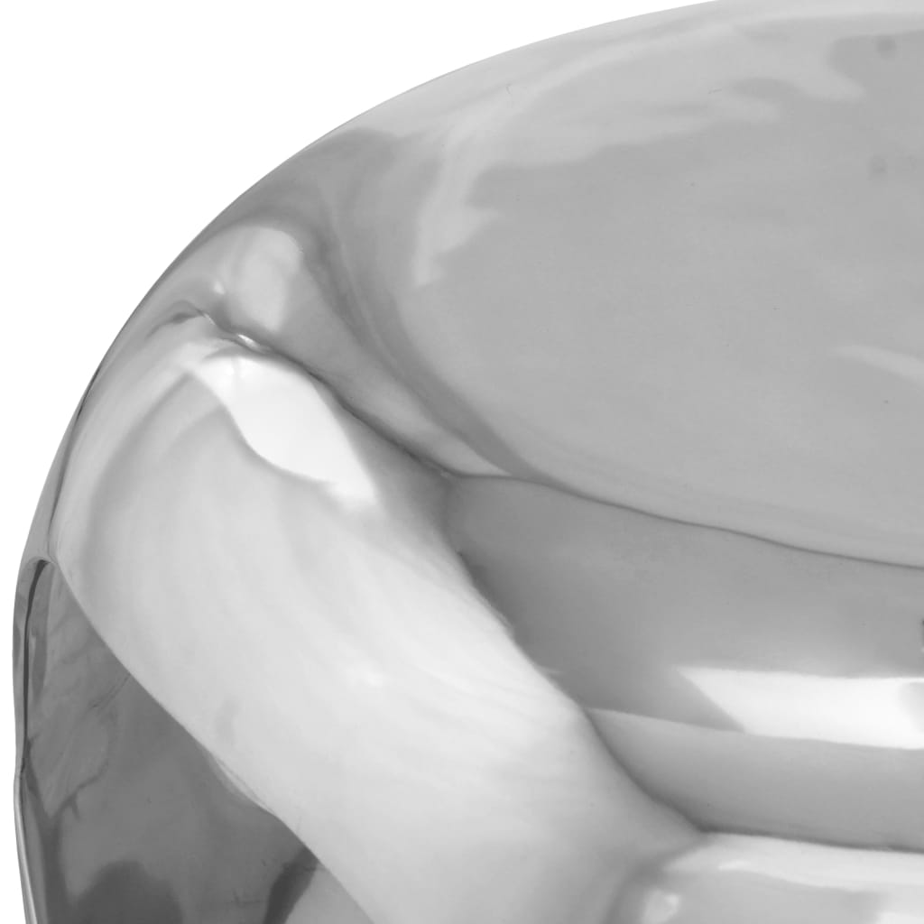 vidaXL Măsuță de cafea, argintiu, 50x50x30 cm, aluminiu