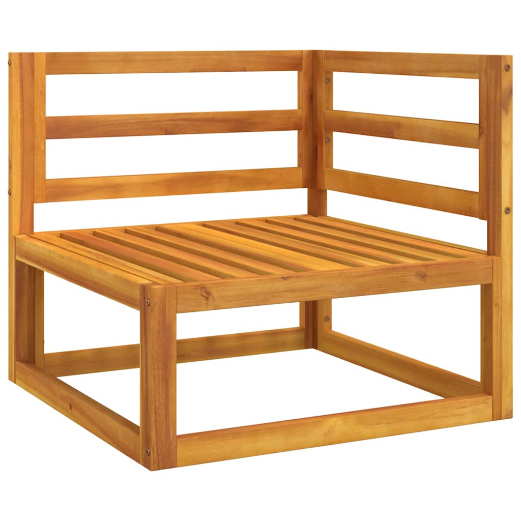 vidaXL Canapea de colț modulară, perne gri deschis, lemn masiv acacia vidaXL Canapea de colț modulară, perne gri deschis, lemn masiv acacia
