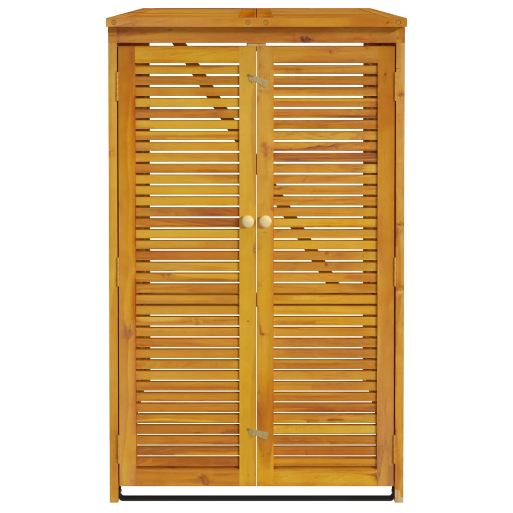 vidaXL Magazie pubelă gunoi unică, 70x89x117 cm, lemn masiv de acacia vidaXL Magazie pubelă gunoi unică, 70x89x117 cm, lemn masiv de acacia