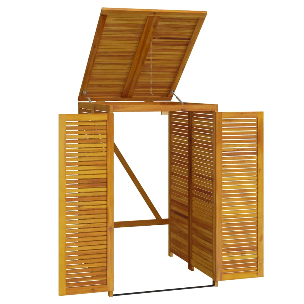 vidaXL Magazie pubelă gunoi unică, 70x89x117 cm, lemn masiv de acacia vidaXL Magazie pubelă gunoi unică, 70x89x117 cm, lemn masiv de acacia