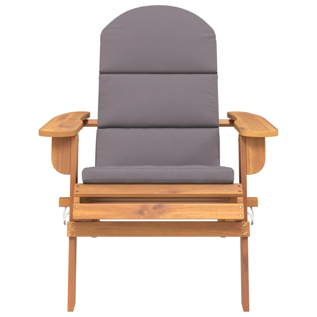 vidaXL Scaun de grădină Adirondack cu perne, lemn masiv acacia
