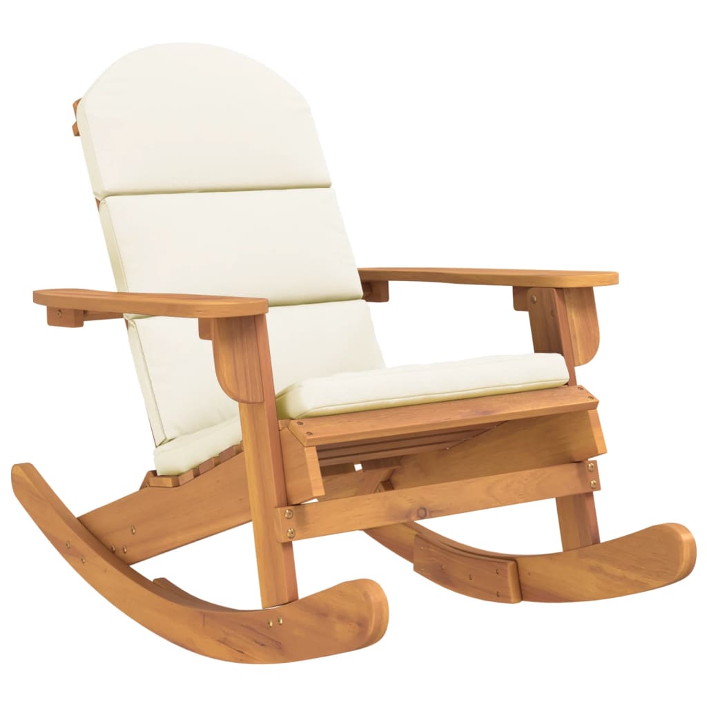 vidaXL Scaun de grădină Adirondack cu perne, lemn masiv acacia