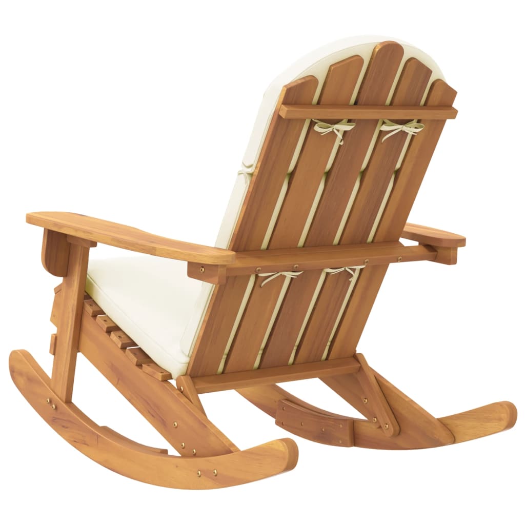 vidaXL Scaun de grădină Adirondack cu perne, lemn masiv acacia