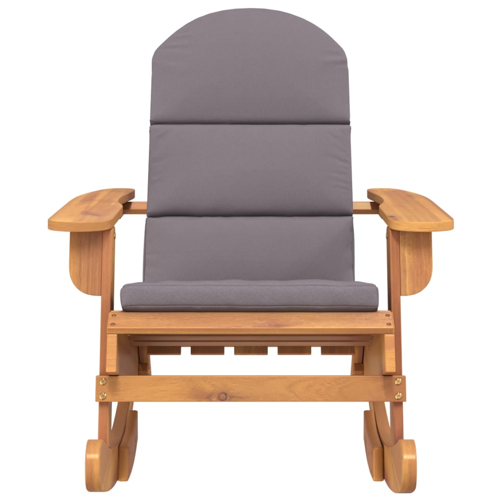 vidaXL Scaun de grădină Adirondack cu perne, lemn masiv acacia