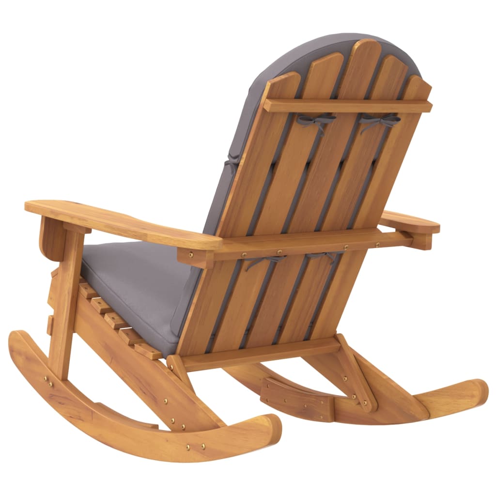 vidaXL Scaun de grădină Adirondack cu perne, lemn masiv acacia