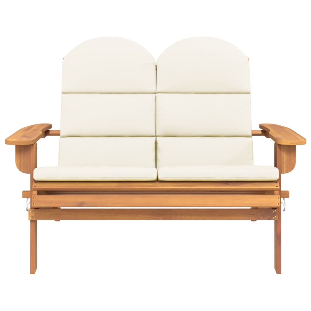 vidaXL Bancă de grădină Adirondack cu perne 126 cm, lemn masiv acacia vidaXL Bancă de grădină Adirondack cu perne 126 cm, lemn masiv acacia
