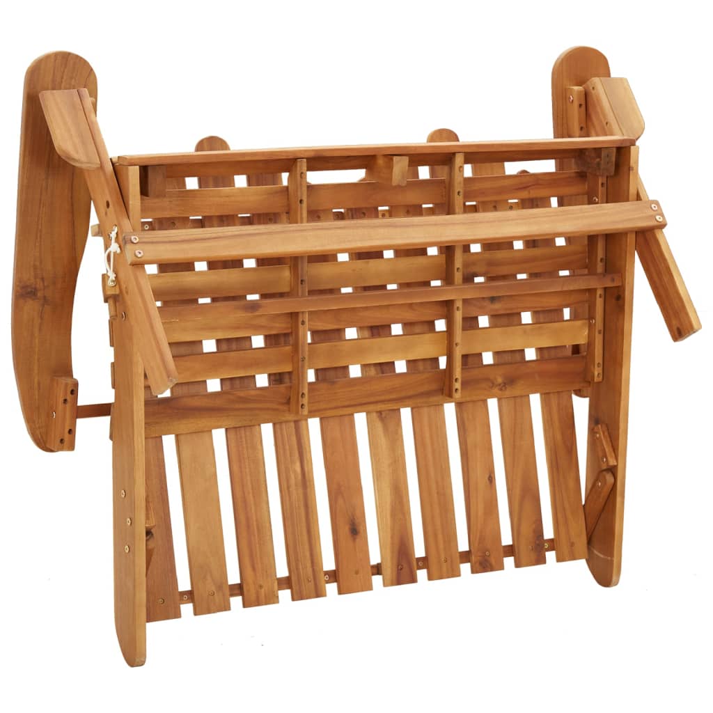 vidaXL Bancă de grădină Adirondack cu perne 126 cm, lemn masiv acacia vidaXL Bancă de grădină Adirondack cu perne 126 cm, lemn masiv acacia