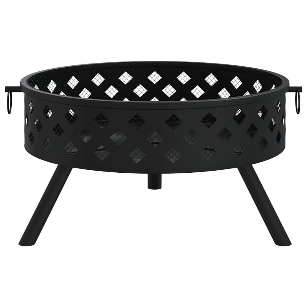 vidaXL Vatră de foc cu vătrai, 58 cm, oțel, XXL vidaXL Vatră de foc cu vătrai, 58 cm, oțel, XXL
