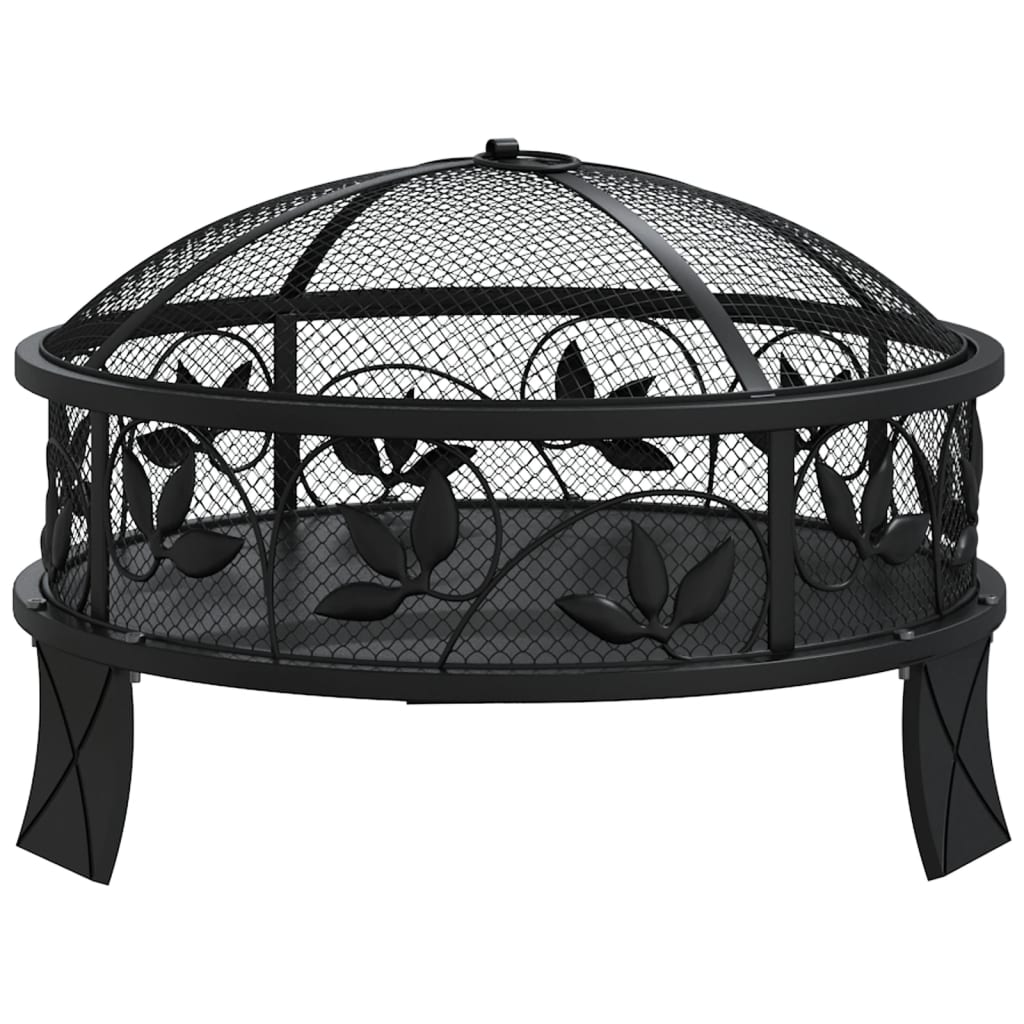 vidaXL Vatră de foc cu vătrai, 50 cm, oțel, XXL vidaXL Vatră de foc cu vătrai, 50 cm, oțel, XXL