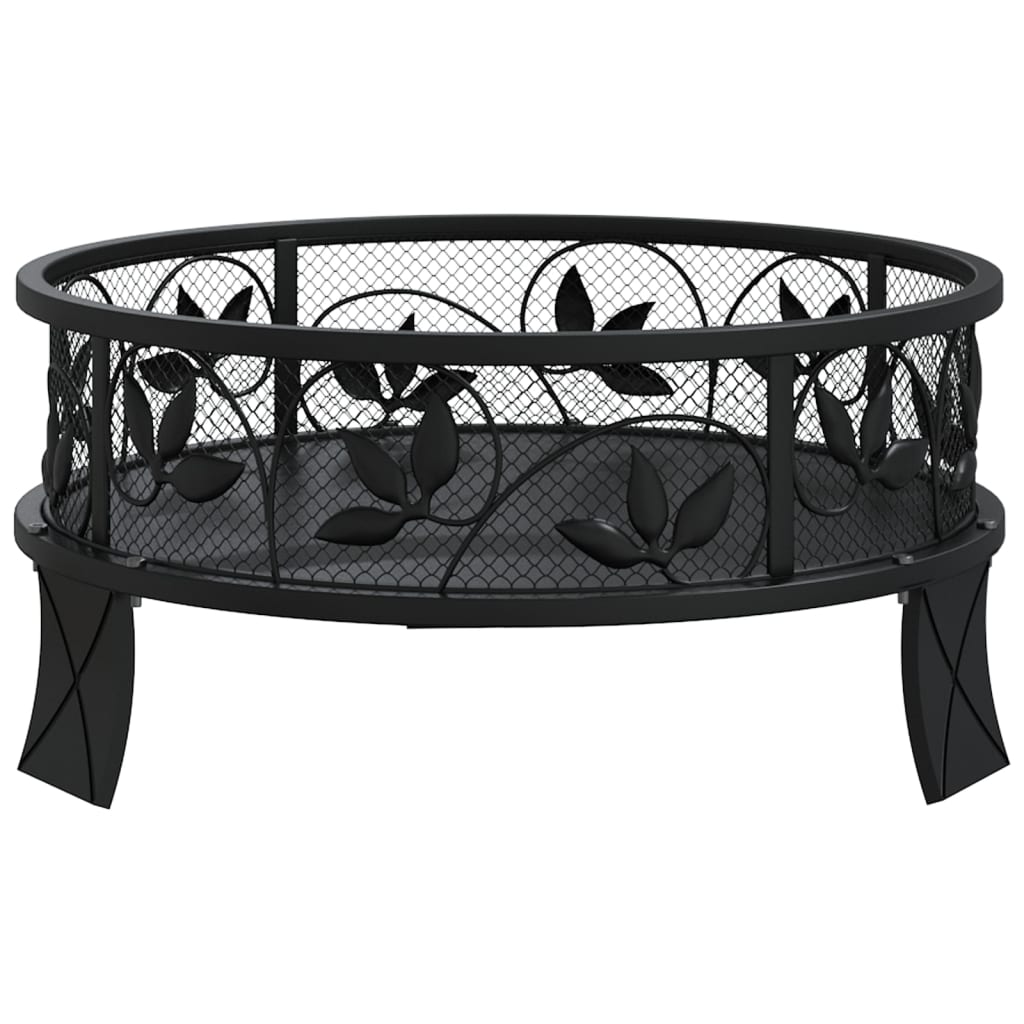 vidaXL Vatră de foc cu vătrai, 50 cm, oțel, XXL vidaXL Vatră de foc cu vătrai, 50 cm, oțel, XXL