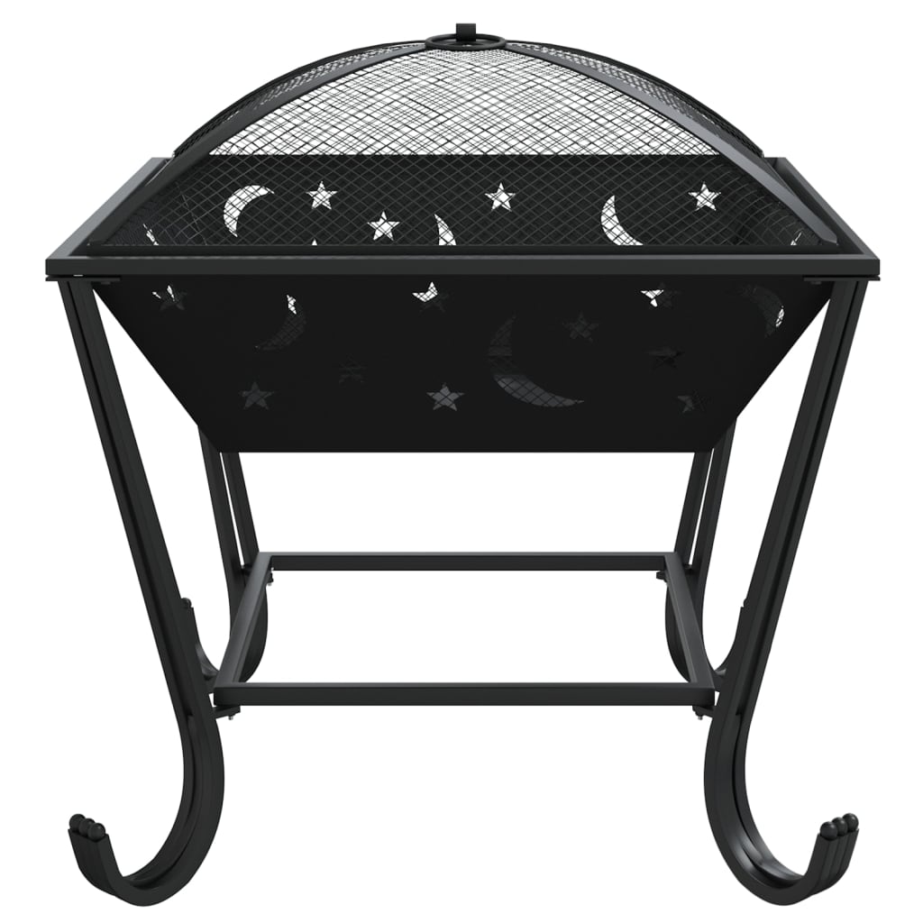 vidaXL Vatră de foc cu vătrai, 50 cm, oțel, XXL vidaXL Vatră de foc cu vătrai, 50 cm, oțel, XXL