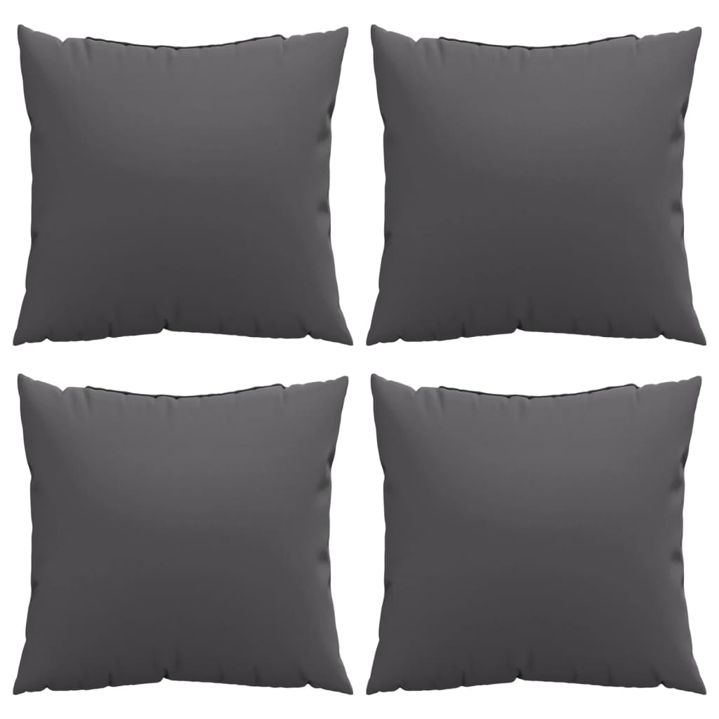 vidaXL Perne de canapea, 4 buc., antracit, 40x40 cm, textil vidaXL Perne de canapea, 4 buc., antracit, 40x40 cm, textil