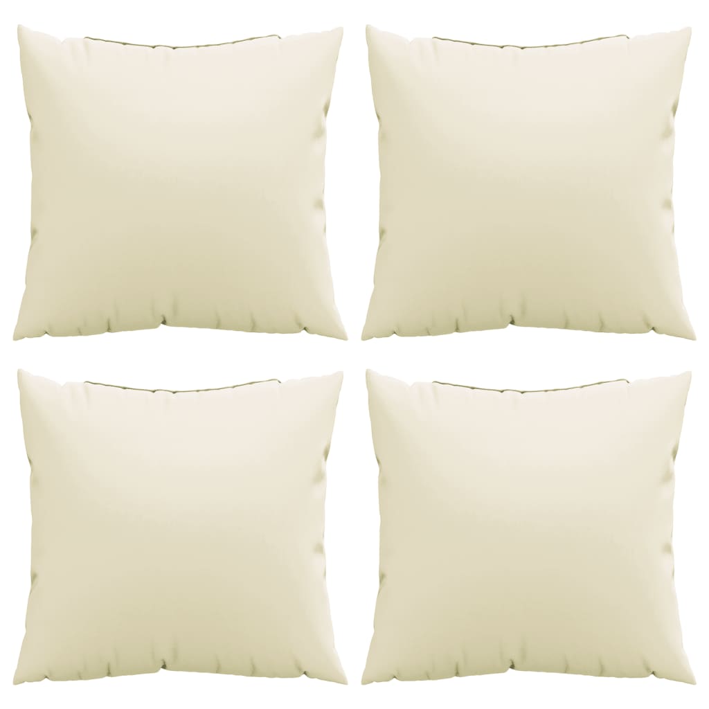 vidaXL Perne de canapea, 4 buc., crem, 40x40 cm, textil vidaXL Perne de canapea, 4 buc., crem, 40x40 cm, textil