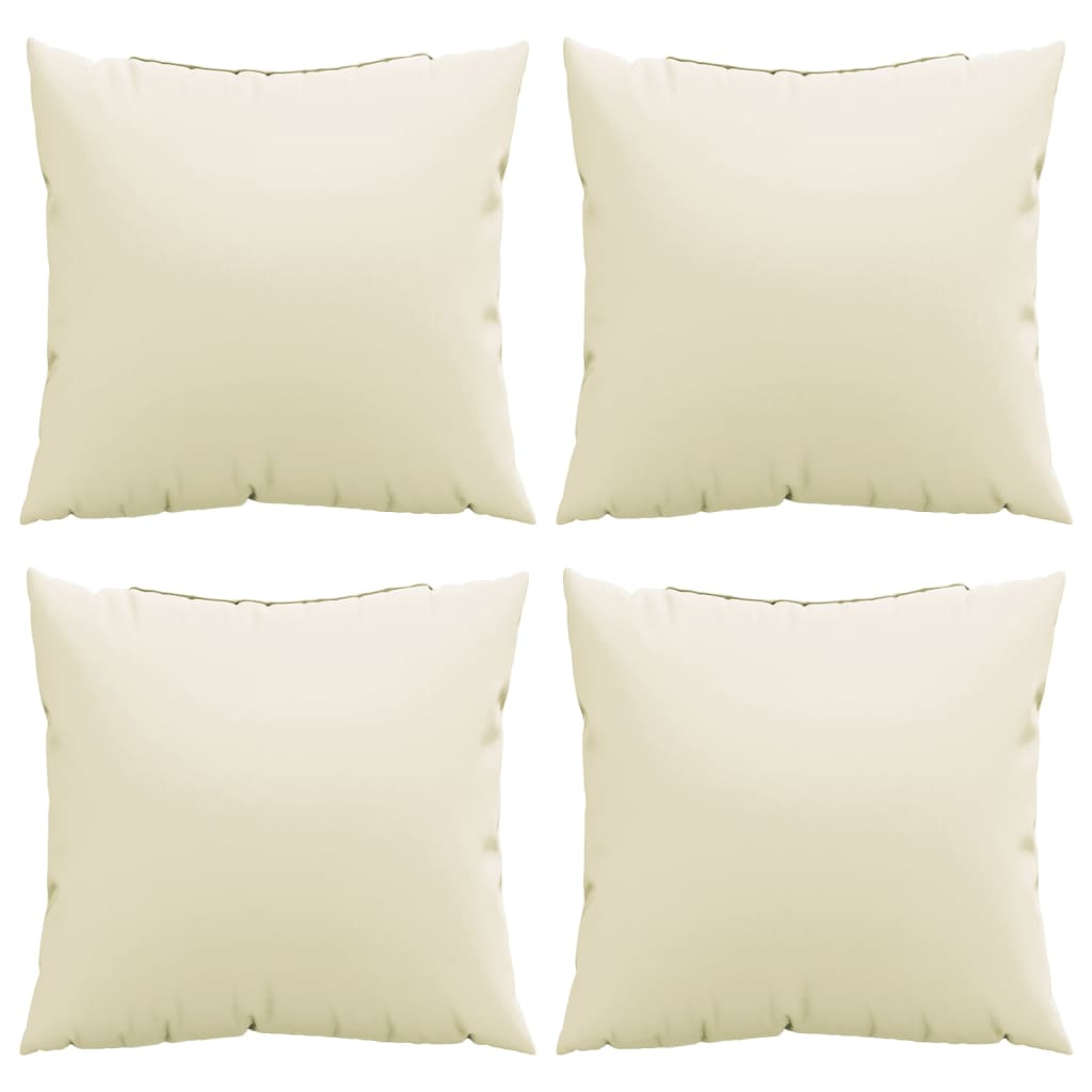 vidaXL Perne de canapea, 4 buc., crem, 50x50 cm, textil