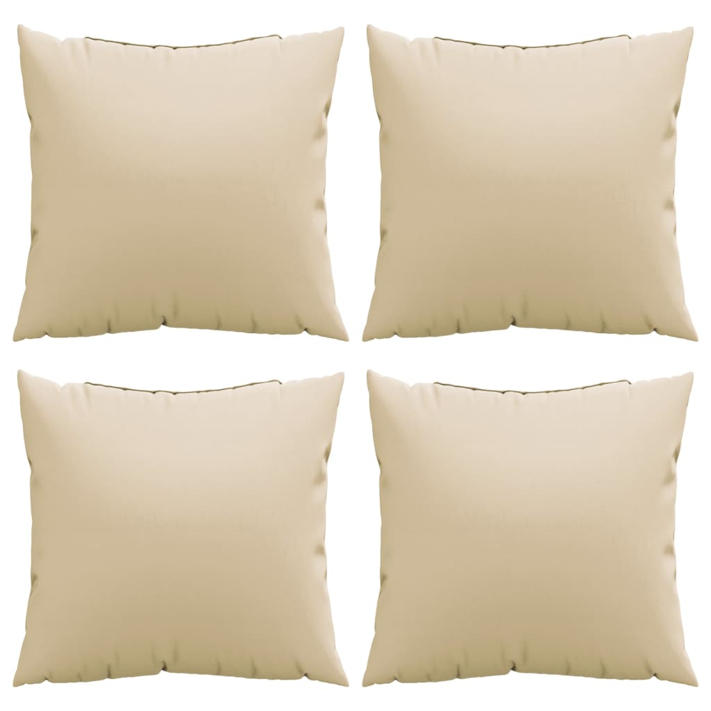 vidaXL Perne de canapea, 4 buc., beige, 50x50 cm, textil vidaXL Perne de canapea, 4 buc., beige, 50x50 cm, textil
