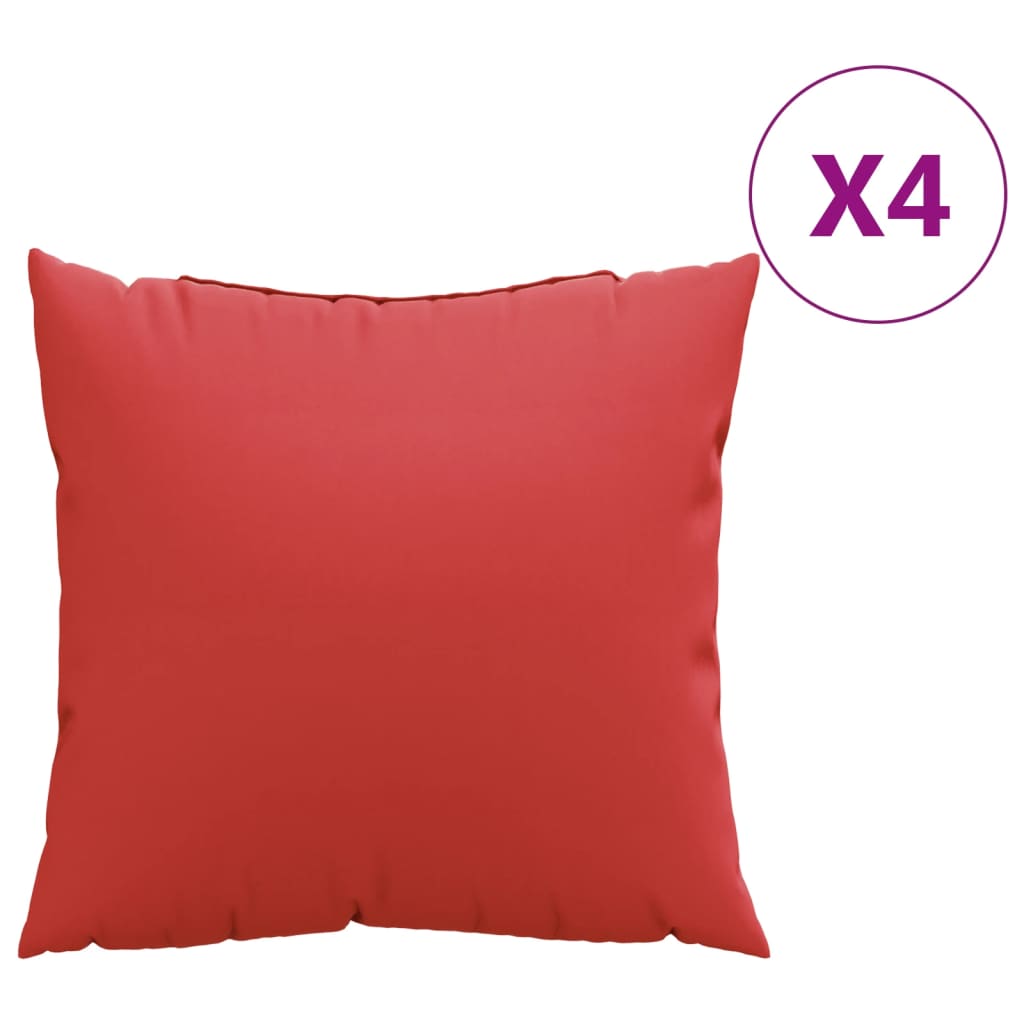 vidaXL Perne de canapea, 4 buc., roșu, 50x50 cm, textil vidaXL Perne de canapea, 4 buc., roșu, 50x50 cm, textil