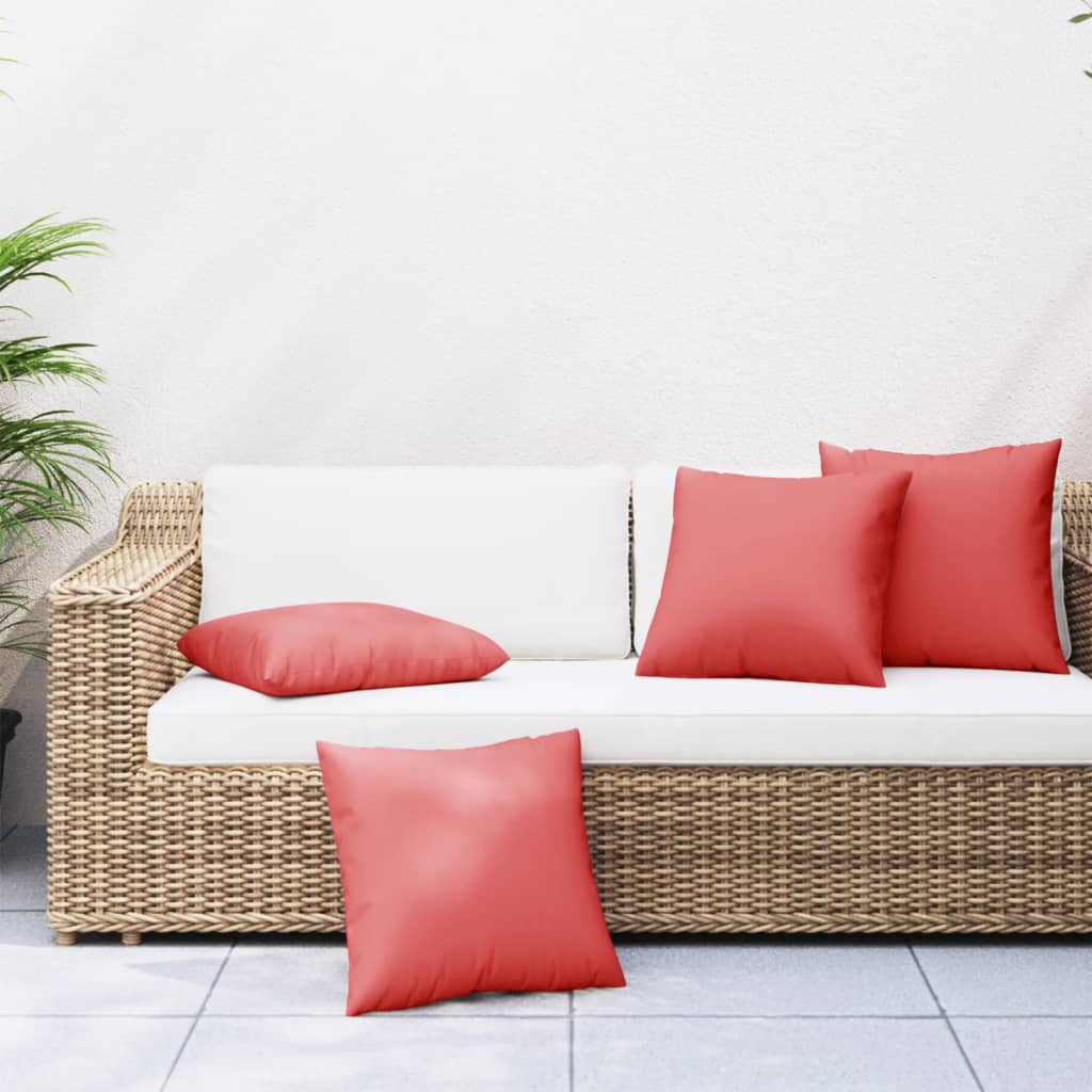 vidaXL Perne de canapea, 4 buc., roșu, 50x50 cm, textil vidaXL Perne de canapea, 4 buc., roșu, 50x50 cm, textil