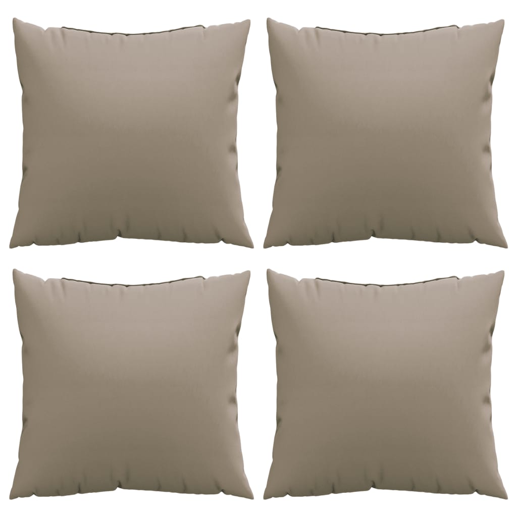 vidaXL Perne de canapea, 4 buc., taupe, 50x50 cm, textil vidaXL Perne de canapea, 4 buc., taupe, 50x50 cm, textil