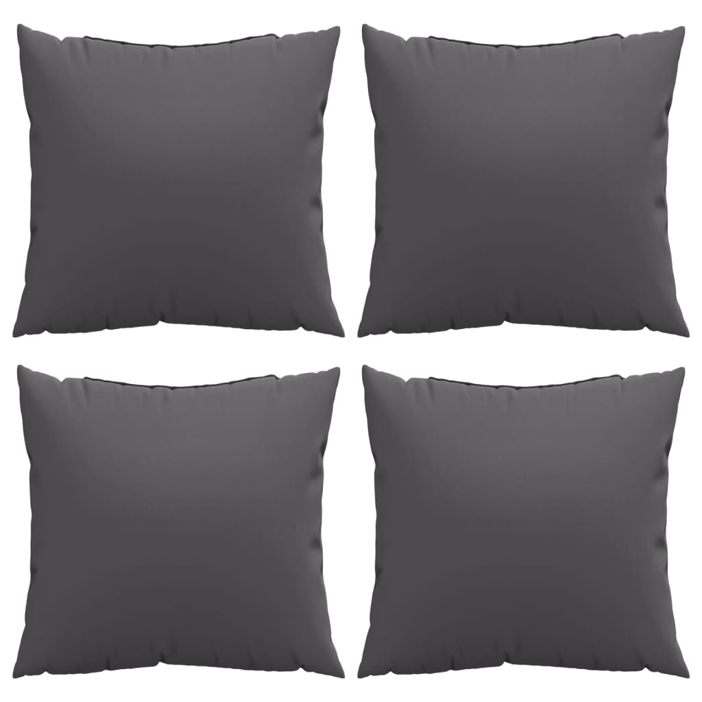 vidaXL Perne de canapea, 4 buc., antracit, 60x60 cm, textil vidaXL Perne de canapea, 4 buc., antracit, 60x60 cm, textil